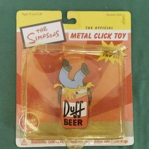 Simpson's Homer Duff beer vtg metal click‎ toy